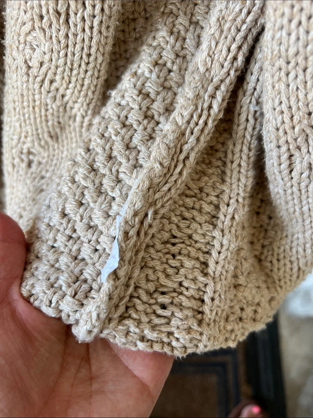 J. Crew Men’s M Cream Heritage Cable Knit Shawl-Collar Cardigan